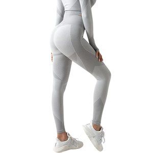 Smoke Gray High-Waisted Activewear Set Leggings